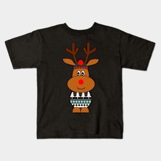 Reindeer in snow Kids T-Shirt